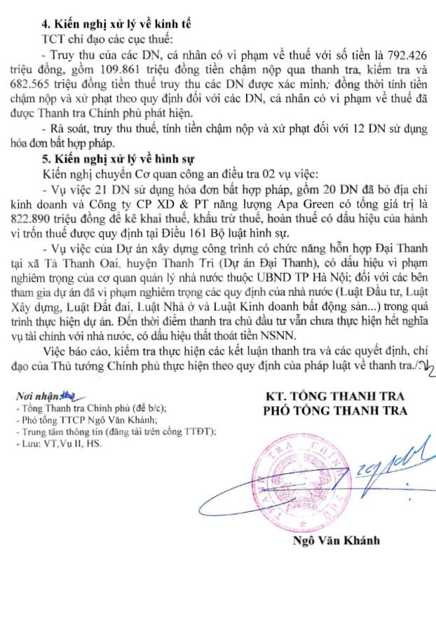 Các vấn đề pháp lý của khu đô thị Đại Thanh