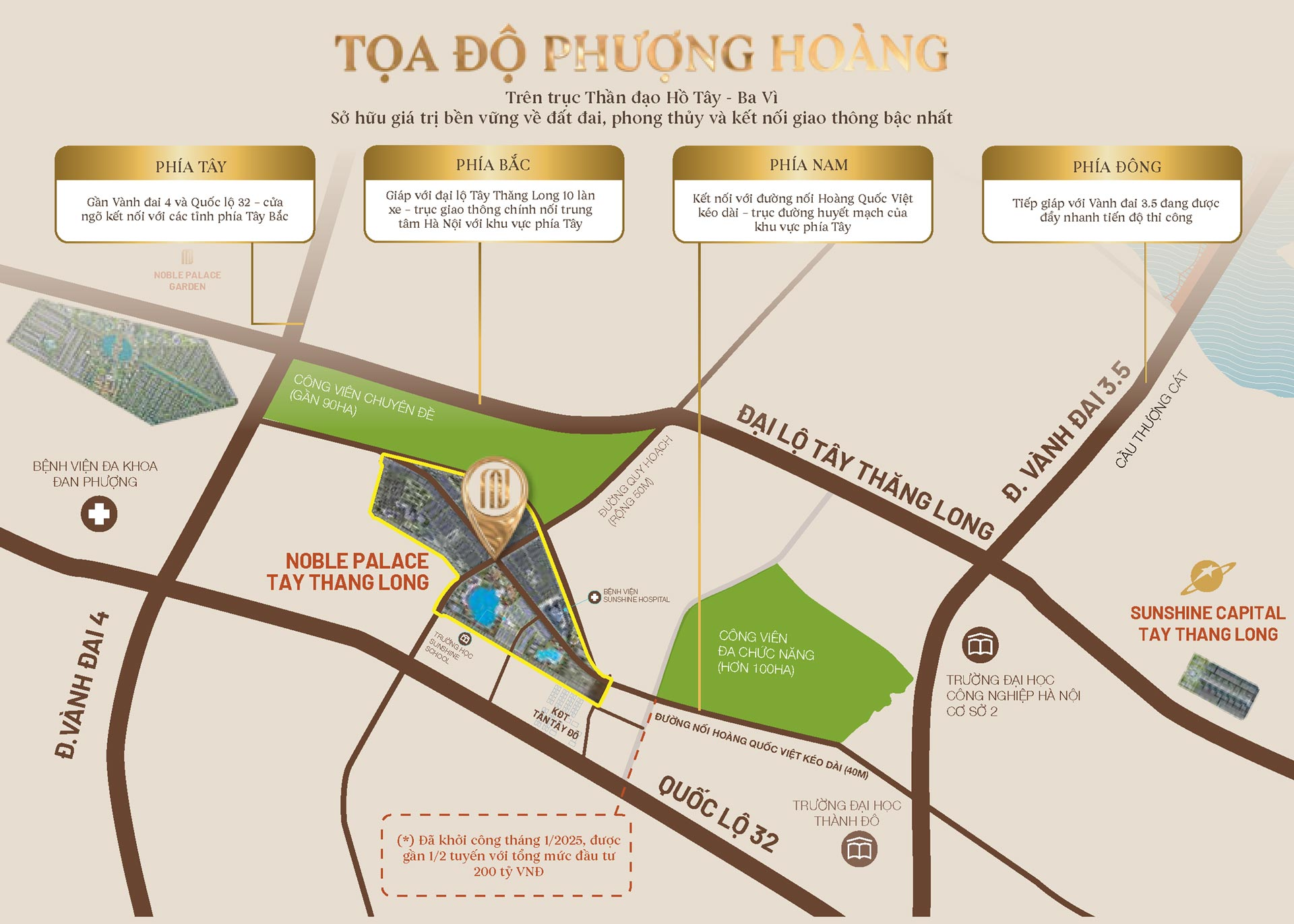 Vị trí đắc địa của Noble Palace - Sunshine Group