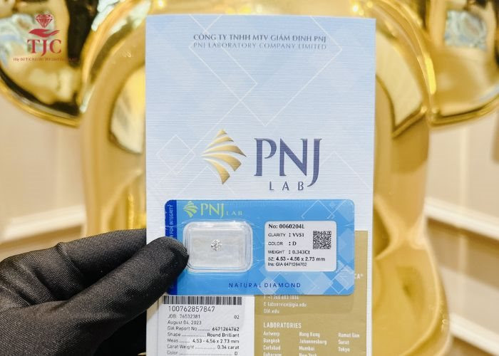 Cổ phiếu PNJ giấy kiểm định kim cương