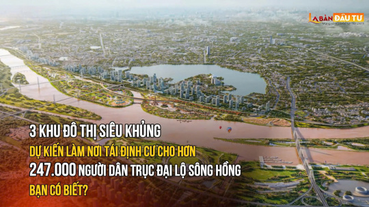3 khu đô thị siêu khủng dự kiến làm nơi tái định cư cho hơn 247.000 người dân Trục đại lộ sông Hồng: Bạn có biết?