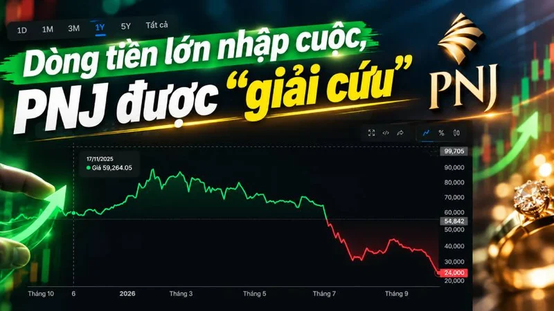 Dòng tiền lớn nhập cuộc “giải cứu” cổ phiếu PNJ