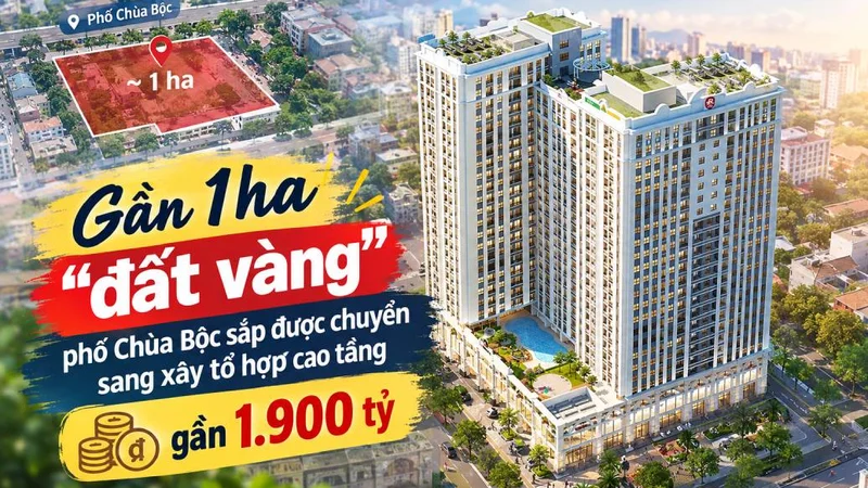Gần 1ha "đất vàng" phố Chùa Bộc sắp được chuyển sang xây tổ hợp cao tầng 1.900 tỷ đồng