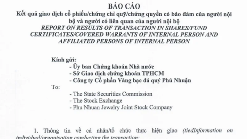 Người nhà Chủ tịch PNJ vừa bán ra thêm 9 triệu cổ phiếu