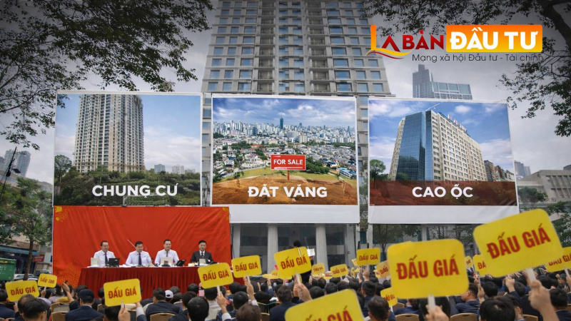 Chung cư, đất vàng, cao ốc văn phòng đồng loạt lên sàn đấu giá khi ngân hàng chạy đua “cắt lãi” để thu hồi vốn trước Tết