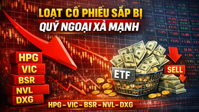 Loạt cổ phiếu HPG, DXG, VIC, BSR, NVL… sắp bị quỹ ngoại xả mạnh: Nhà đầu tư cần lưu ý