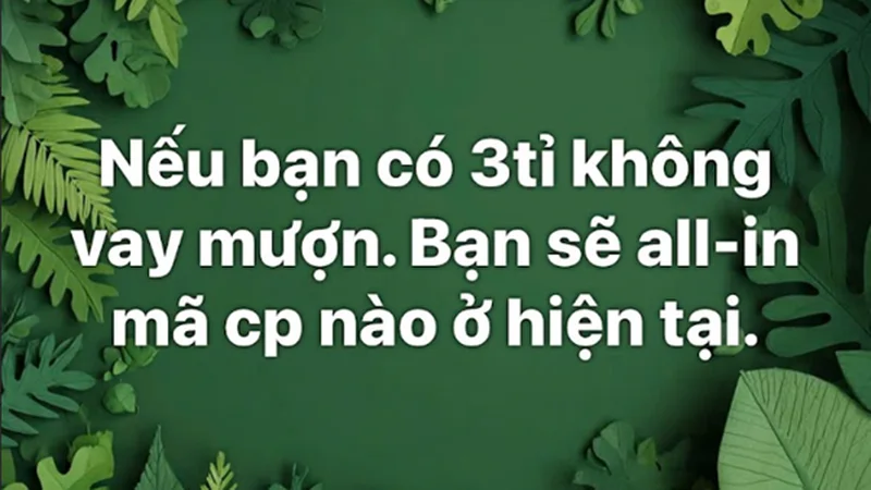 Có 3 Tỷ Không Vay Mượn — Nhà Đầu Tư Việt Sẽ All-in Mã Cổ Phiếu Nào?