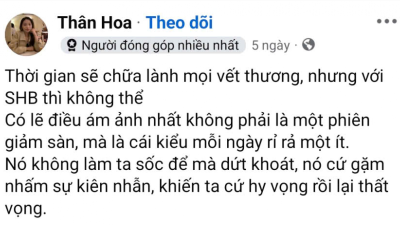 “Mỗi ngày đỏ một ít”: Cổ phiếu SHB khiến nhiều nhà đầu tư "đau" âm ỉ