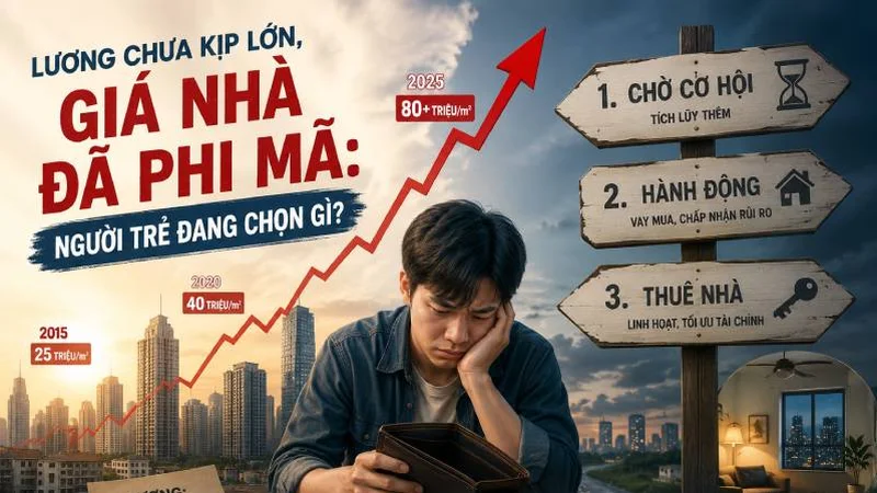 Lương chưa kịp lớn, giá nhà đã phi mã: Người trẻ đang chọn gì?