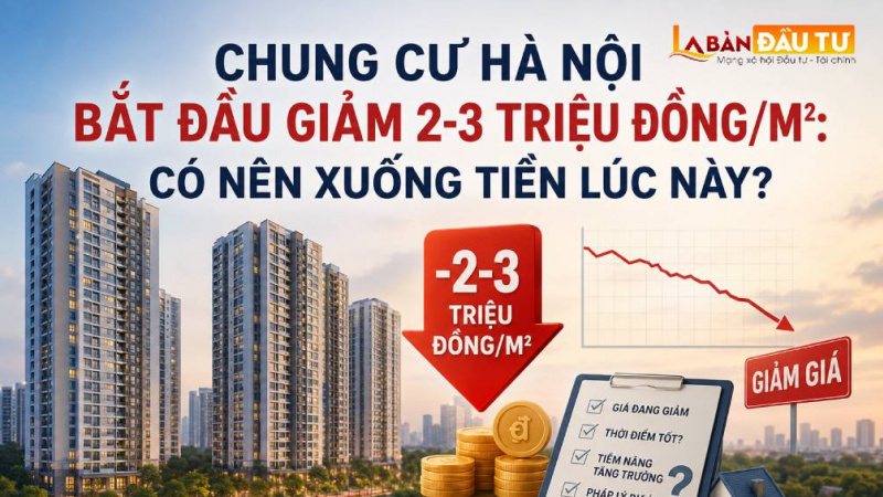 CHUNG CƯ HÀ NỘI BẮT ĐẦU GIẢM GIÁ 2 -3 TRIỆU/M2: ĐANG CÓ NHU CẦU, MUA NGAY HAY CHỜ GIẢM TIẾP CÁC BÁC?