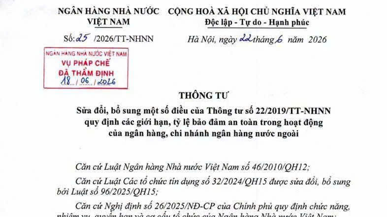 Chính thức: NHNN nới trần vốn ngắn hạn cho vay trung dài hạn lên 40% từ 1/7