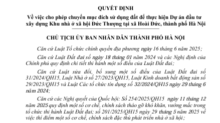 Hà Nội vừa có thêm một dự án nhà ở xã hội ở Hoài Đức: Rộng 2,6 ha là đất của Công ty Xuân Phương