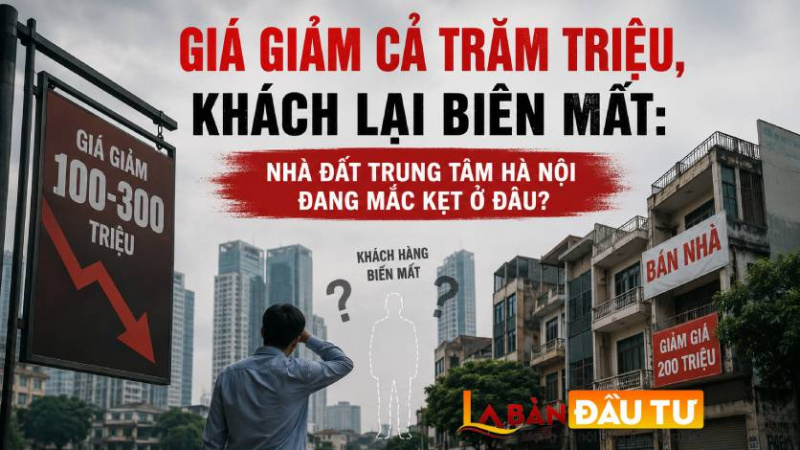Giá giảm cả trăm triệu, khách lại biến mất: Nhà đất trung tâm Hà Nội đang mắc kẹt ở đâu?