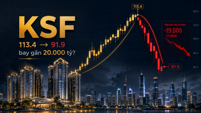 Cổ phiếu KSF "bốc hơi" gần 20.000 tỷ vốn hóa trong 2 phiên: Sunshine Group đã lớn thật, hay thị giá đang chạy nhanh hơn khả năng kiểm chứng?