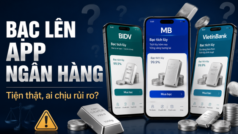 BIDV, MB, VietinBank đưa bạc Ancarat lên app: Tiện thật, nhưng ai chịu trách nhiệm nếu có rủi ro?