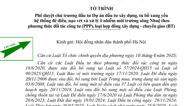 Hà Nội dự kiến trả cho Geleximco của đại gia Vũ Văn Tiền quỹ đất rộng hơn 350 ha xây loạt khu đô thị khi cải tạo lại sông Nhuệ