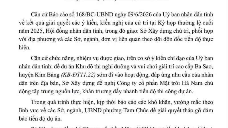 Ninh Bình thúc tiến độ “siêu dự án” nghỉ dưỡng và vui chơi giải trí cao cấp 3 tỷ USD của Sun Group