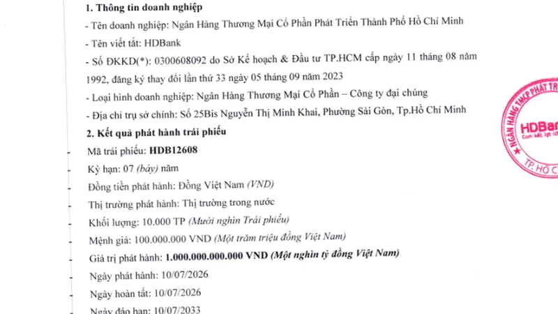 4 ngày, HDBank huy động 1.700 tỷ đồng trái phiếu với lãi cao nhất tới 9%: Tín hiệu gì đây?