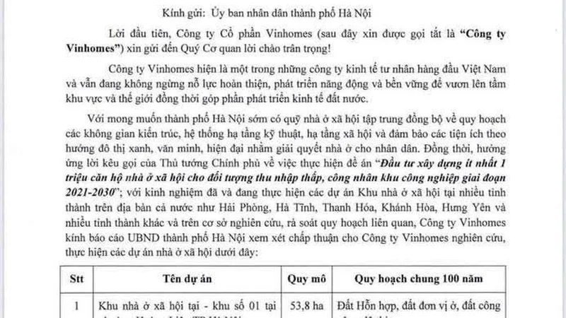 TUYỆT VỜI: Vinhomes của tỷ phú Phạm Nhật Vượng đề xuất xây 2 khu nhà ở xã hội rộng gần 130ha ở Hoàng Liệt và Đại Thanh của Hà Nội