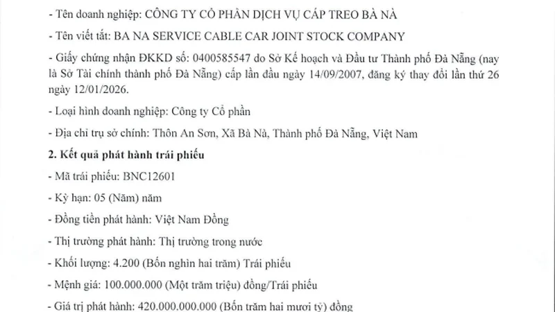 Công ty con của Sun Group âm thầm hút 420 tỷ đồng trái phiếu: Lãi suất lên tới 11,5%