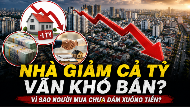Giá nhà giảm cả tỷ vẫn khó bán: Vì sao nhiều người vẫn chưa dám mua?