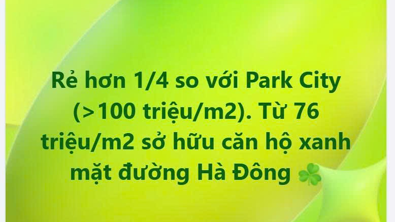 The Vista Văn La từ 76 triệu/m²: Khi Park City được dùng làm “mỏ neo” giá