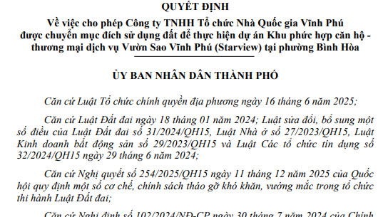 TP.HCM cho phép Nhà Quốc gia Vĩnh Phú chuyển hơn 1,2 ha đất cơ sở sản xuất và trồng cây sang xây tổ hợp cao tầng