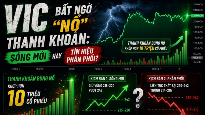 VIC bất ngờ “nổ” thanh khoản: Tiền lớn đang vào hay hàng lớn đang ra?