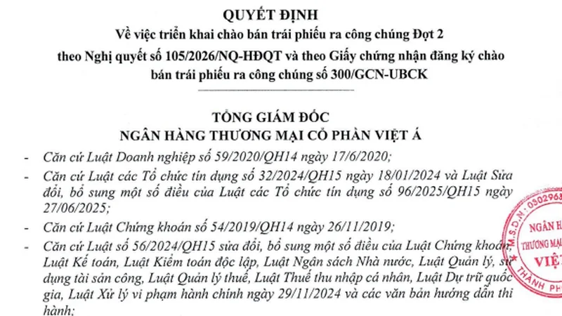 VietABank mang hơn 5,7 triệu trái phiếu chưa bán hết ra chào bán lần nữa