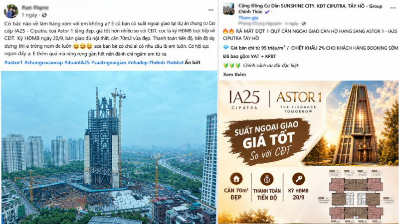 Loạn thông tin “suất ngoại giao” Astor 1 từ 95 triệu đồng/m2 ở Ciputra: Chủ đầu tư cảnh báo