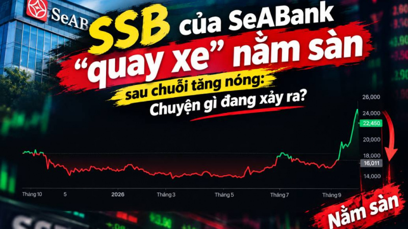SSB của SeABank “quay xe” nằm sàn sau chuỗi tăng nóng: Nhịp rung lắc hay thị trường đang định giá lại?