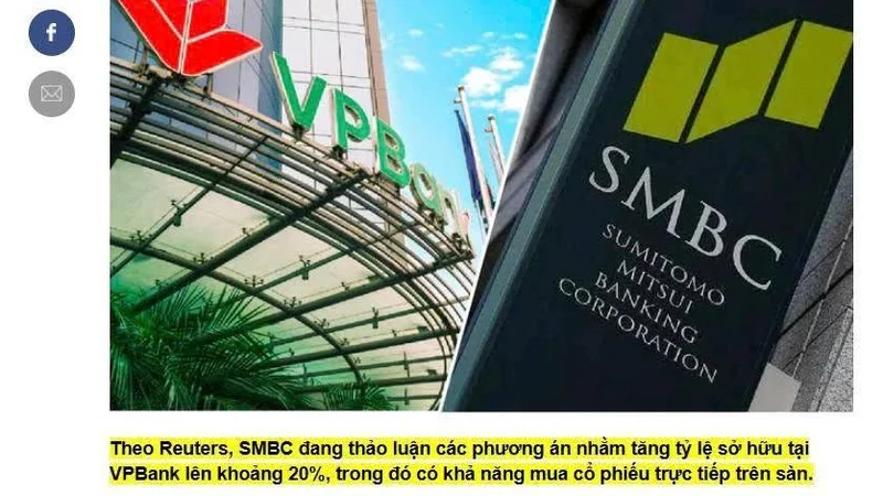 VPB của VPBank chạm trần sau tin SMBC mua vốn: Động thái nào cần theo dõi?