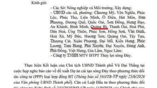 Hà Nội lấy ý kiến chấp thuận chủ trương cải tạo lại sông Đáy theo hình thức đổi đất lấy hạ tầng do MIK Group đề xuất